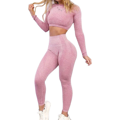 product Amazon workout two piece suite for women long sleeve pink